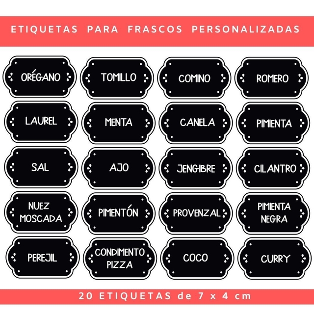 Etiquetas Redondas Para Tarros De Especias, 240 Unidades | Cuotas Sin