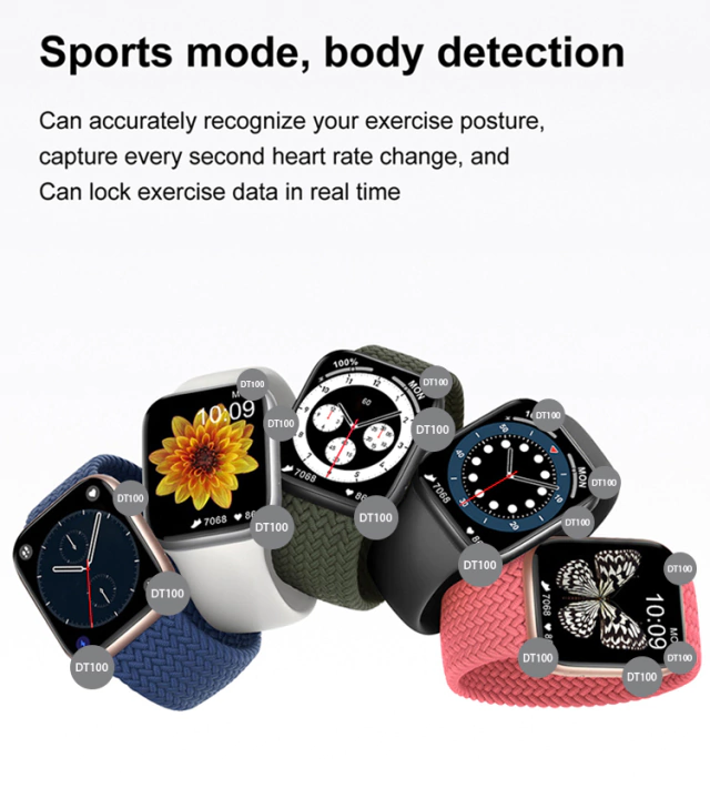 Smartwatch Reloj Inteligente Dt100 Pro Max Gps Llamadas Deportivo Elegante  Unisex Android Iphone