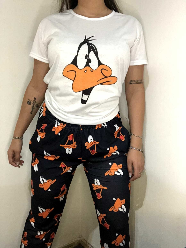 Fangoso Bosque lino Pijama Estampado Pato Lucas - Comprar en Invito