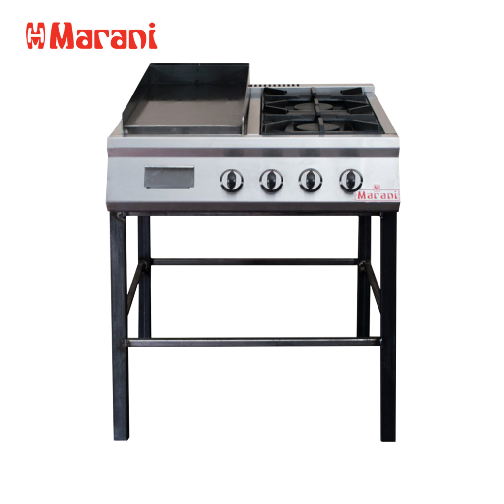 Anafe Industrial - 2 Hornallas y Plancha (Marani)