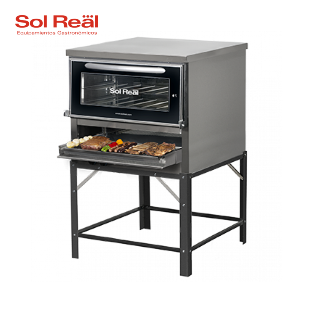 Horno Pizzero 12 - Parrilla Sin Humo / Puerta de vidrio (Sol Real)