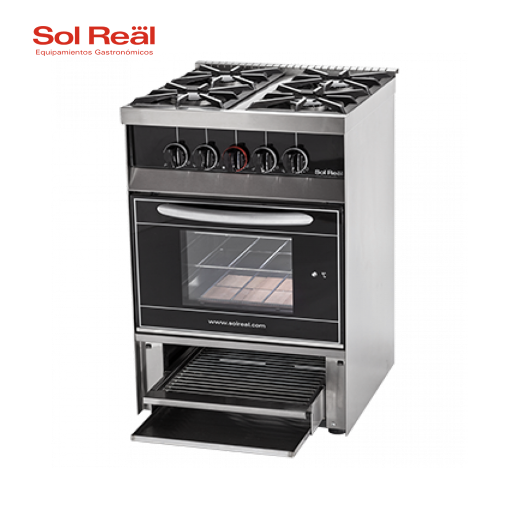 ANAFE a GAS - 2 Hornallas - Gas Envasado - Con Horno CONOMETAL