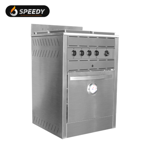Cocina Industrial - 2 hornos , 6 Hornallas y Plancha Bifera (Marani) linea  premium