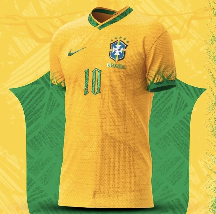 Camisa Nike Brasil 2022/23- Conceito- Amarela Rio De Janeiro