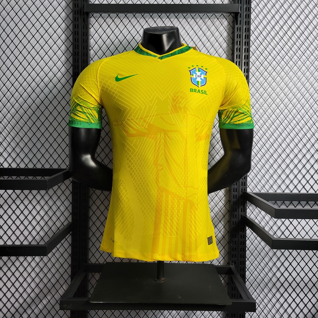 Camisa Nike Brasil Versão Jogador Amarela Conceito - 2022