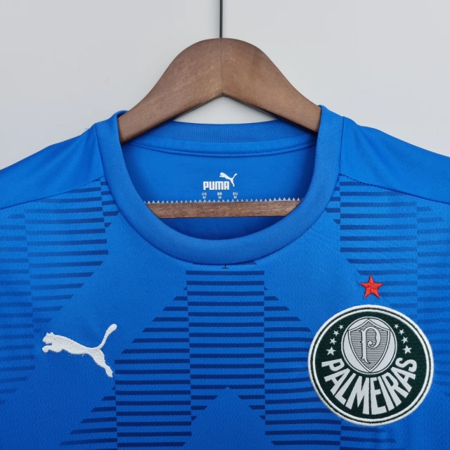 Camisa Puma de Goleiro Palmeiras Azul I 22/23 -Torcedor Masculina