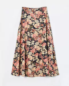 FALDA CORALIE MIDI NOIR (WANAMA) - She Tendencias