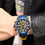 Relógios esportivos militares masculinos MEGIR masculino impermeável da moda com pulseira de silicone azul relógio luminoso de luxo para marcas - buy online