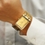 Relogio masculino WWOOR Relógio de ouro masculino, quadrado, masculino, relógio de pulso de alta marca de luxo em aço inoxidável à prova d'água - Relógios Importados na Web - Site Oficial 
