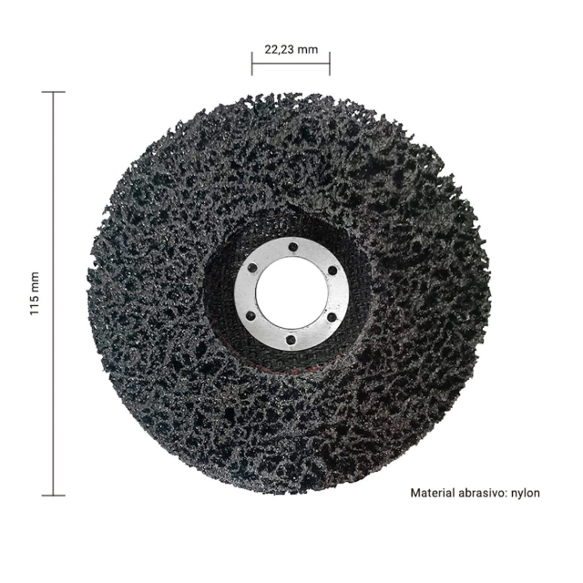 Disco abrasivo de fibra Chaupint nylon 115 mm