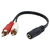 Cable Adaptador Rca A Miniplug Hembra Reforzado 0.4M Kanji - comprar online