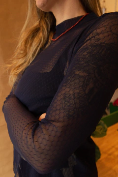 Blusinha Tule Azul - comprar online