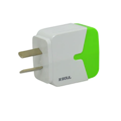 CARGADOR DE PARED SOUL SHARE DUO + CABLE LIGHTNING CVQ-USB2L VERDE en internet