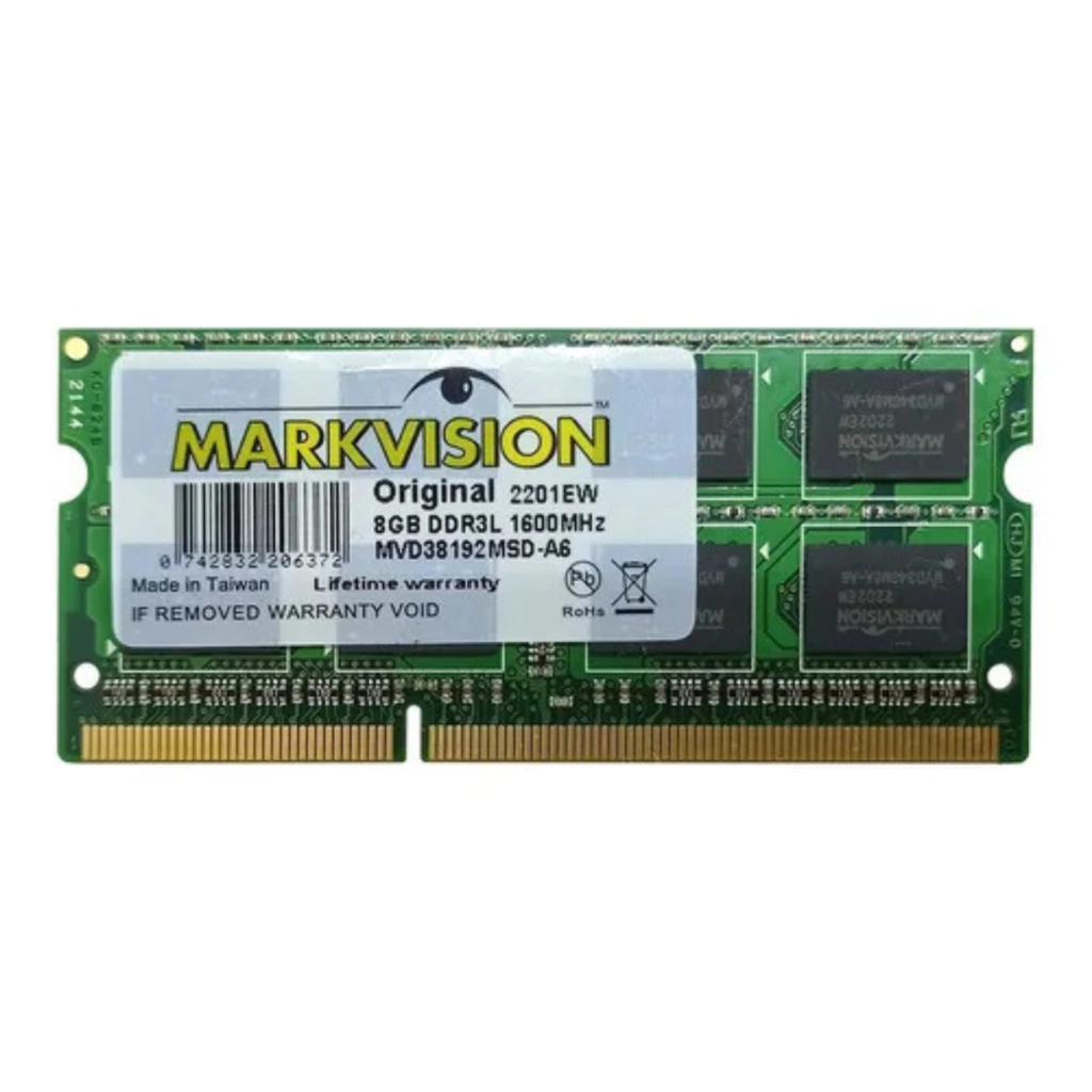 puerta marcador Papúa Nueva Guinea MEMORIA RAM MARKVISION SODIMM DDR3L 8GB 1600MHZ 1.35V NOTEBOOK  MVD38192MSD-A6