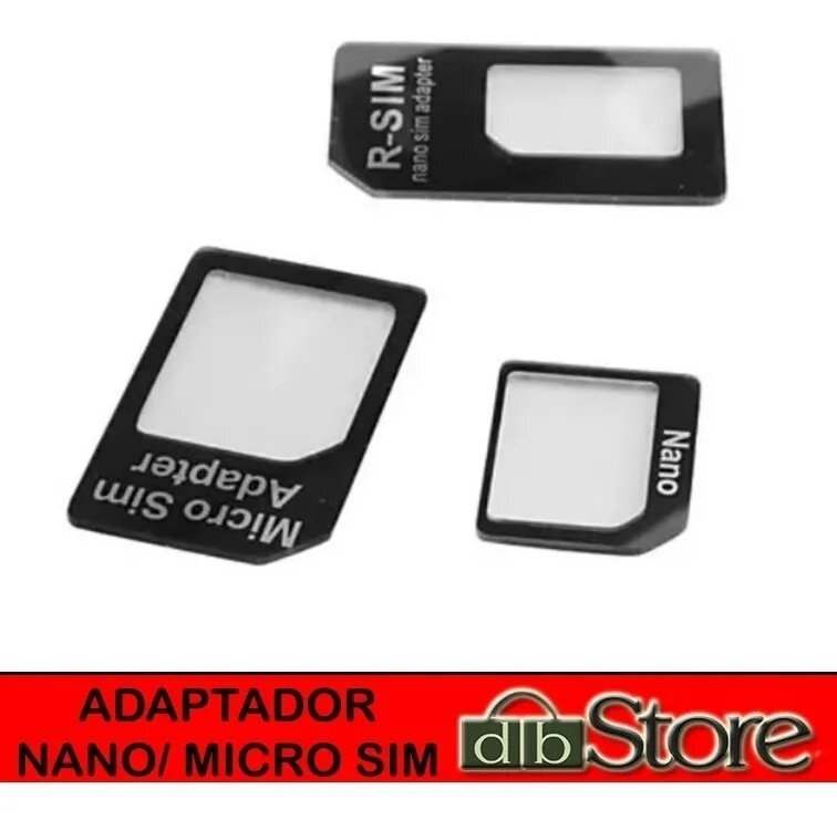 ADAPTADOR CHIP SIM NANO MICRO SIM X3 + CLIP - DB Store