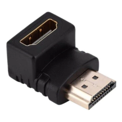 CONECTOR ADAPTADOR HDMI HEMBRA A MACHO 90° MACHO V1.4