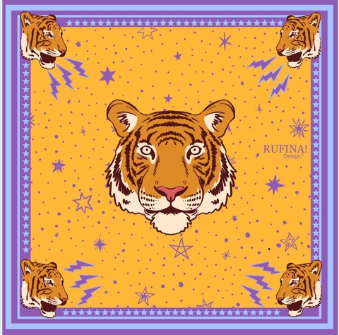 Pañuelos "Tiger Mostaza" - Comprar en RUFINA Design