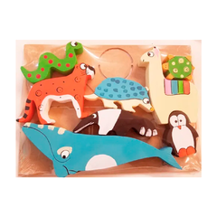 Animales Autoctonos De Madera Pintados Maqueta Para Recrear - comprar online