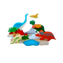 Dinosaurios De Madera Pintados Maqueta Para Recrear 6 Piezas Dinosaurios De Madera Pintados Maqueta Para Recrear 6 Piezas