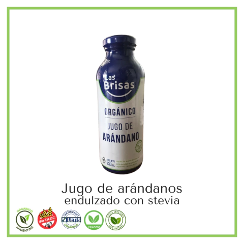 Jugo de arándanos endulzado con stevia "Las brisas" orgánico - 330 ml