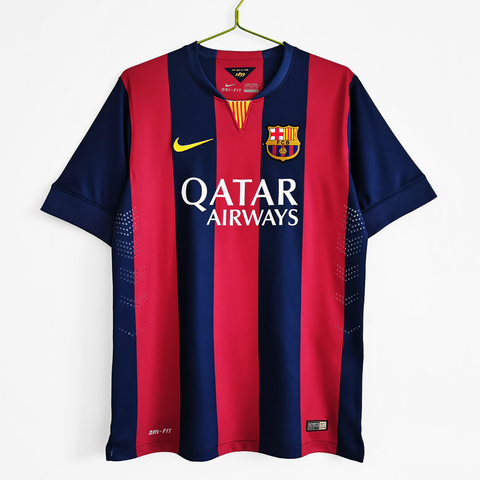 Camisa Barcelona 14/15 I Home Retro Vermelha e Azul Nike