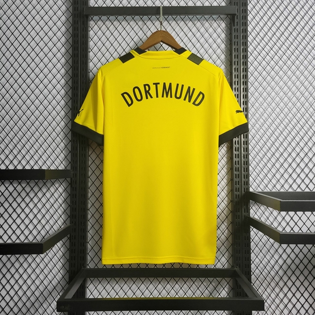 Camisa Borussia Dortmund I 2023 Jogador Masculina - Amarela e Preta