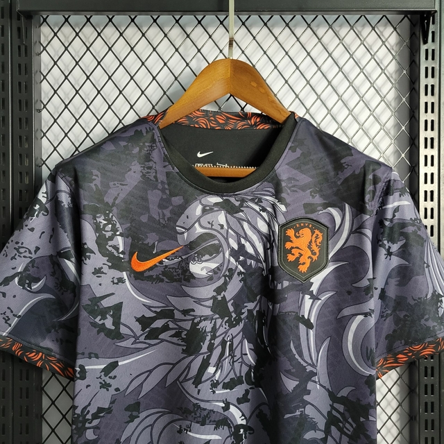 Camisa Holanda TREINO 22/23 - Torcedor Nike Masculina - Preta