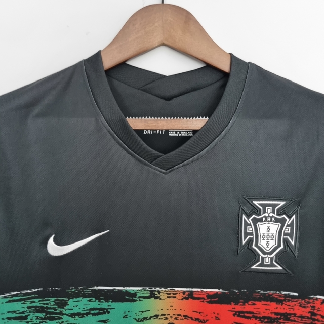 Camisa Portugal Black 22/23 Torcedor Nike Masculina - Preta