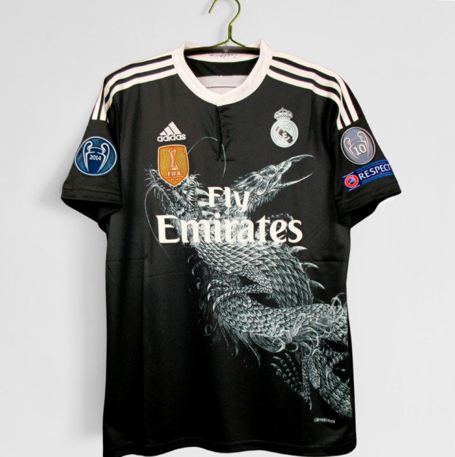 Camisa Real Madrid RETRÔ 2015 Torcedor Adidas Masculino - Preta
