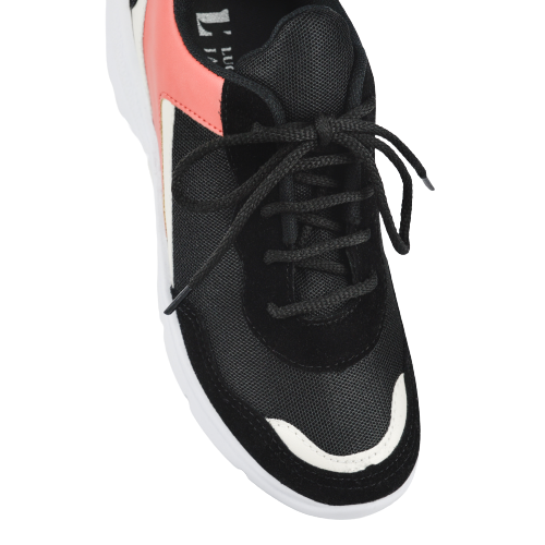 Tênis Preto Detalhe Laranja/Branco Sola Branca Lj Luciana Janich 89291896251