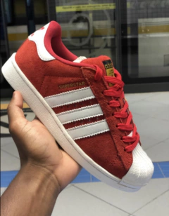 Adidas Superstar Vermelho e Branco - Mandella Shoes