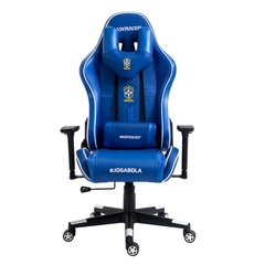 Cadeira Gamer MaxRacer Tactical CBF Azul Branca - comprar online
