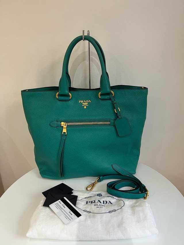 turquoise prada bolsa