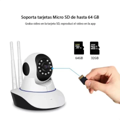 Cámara de Seguridad Int Robótica IP Wifi 3 Antenas Robot 355° Full HD 1080p