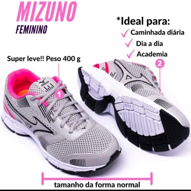 Tenis Feminino Mizuno Jet 2 Academia Caminhada Super Promoção