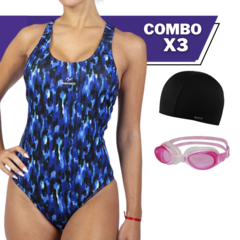 Combo Malla Natacion Buen Nado 306 + Antiparra + Gorro Tela en internet