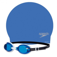 Antiparra Speedo Jet Adulto + Gorra Silicona Plain Moulded en internet