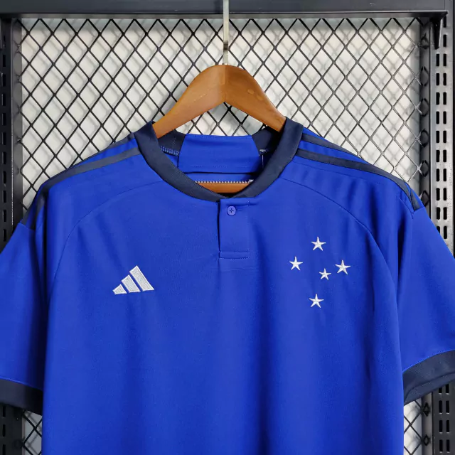 Camisa titular do Cruzeiro 2023/24 Azul Masculina