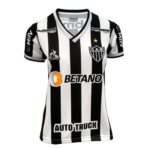 Camisa Le Coq Atlético Mineiro 2021 Torcedor Feminina - Preto e Branco