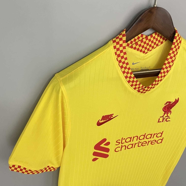 camisa do liverpool 2021 amarela