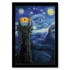 Quadro Sauron Van Gogh c/ moldura e vidro