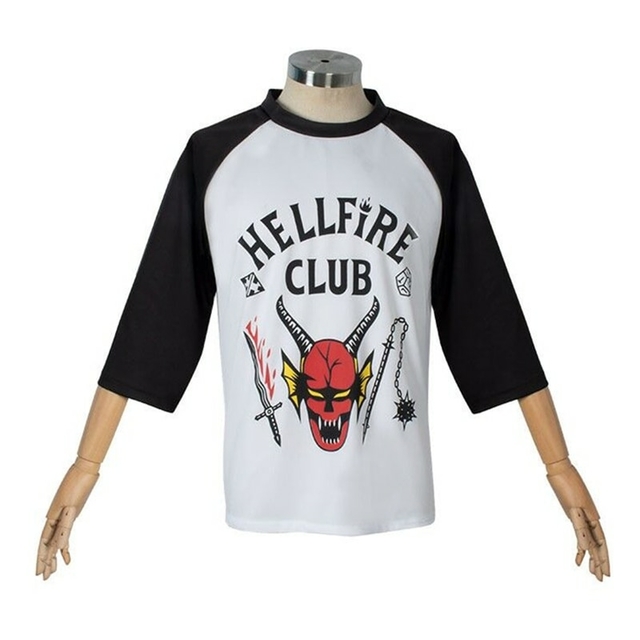 Camisa Dustin Hellfire Club Cosplay Adulto / Infantil