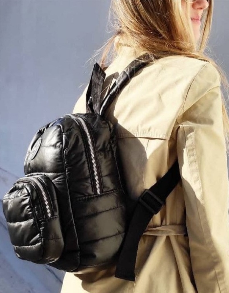 Mochila Mini Pop Matelasse Negra