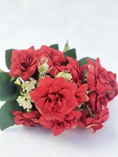 Buquê De Flores De Tecido Modelo Gardênia - Cor Vermelho - comprar online