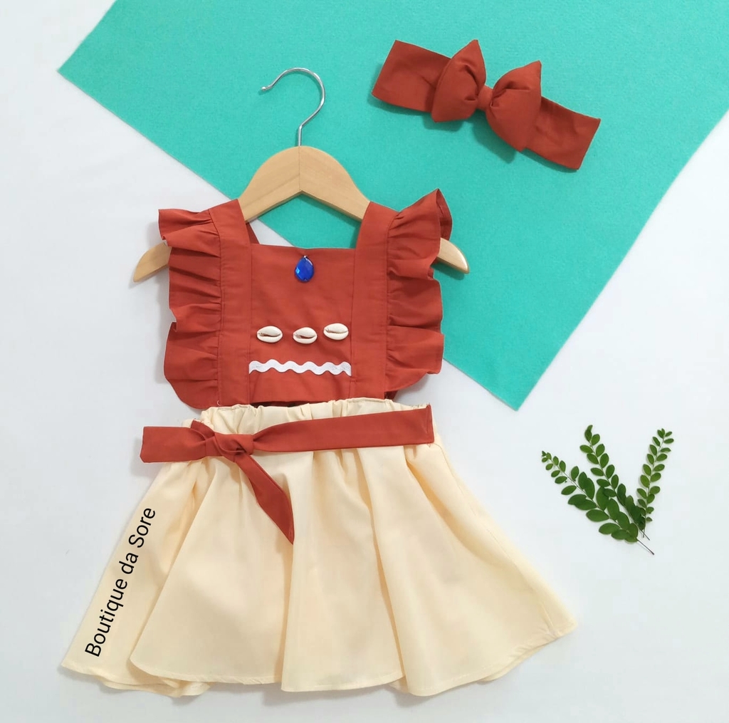 Romper Vestido Temático - Moana