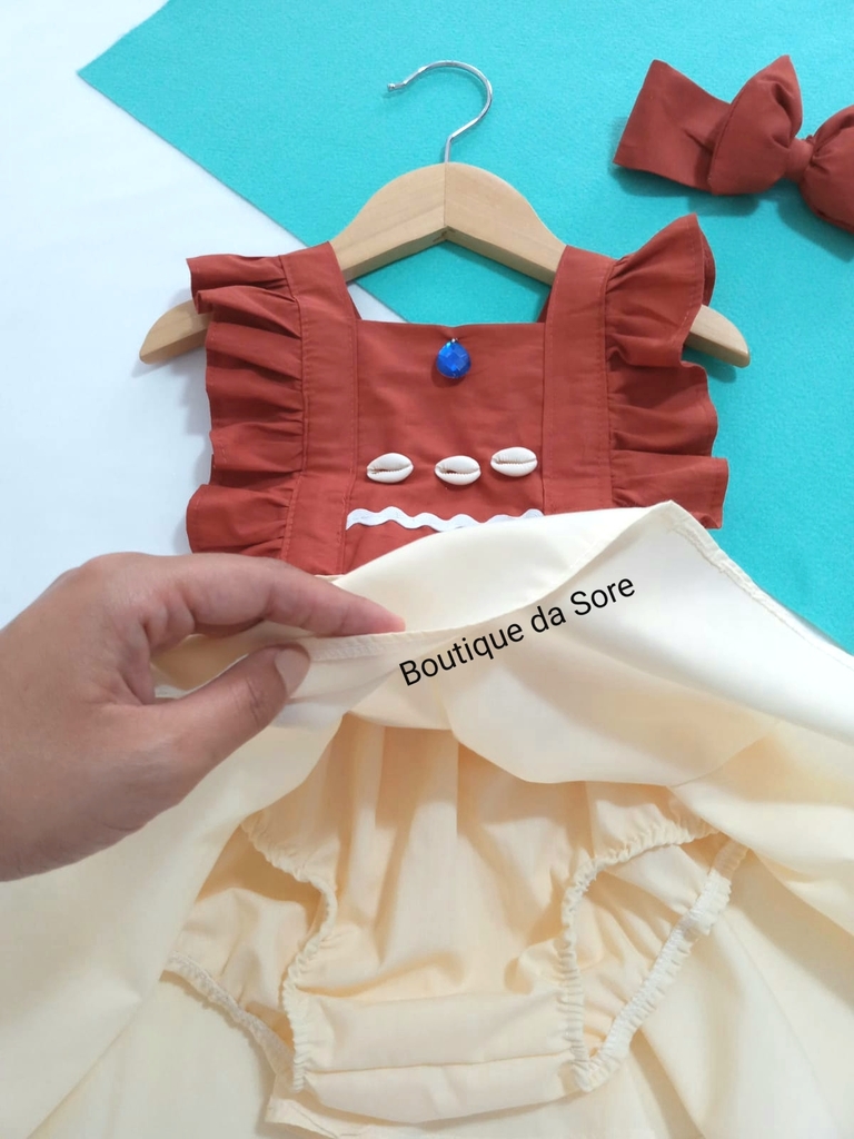 Vestido Tematico Princesa Moana Baby - Roupa Infantil