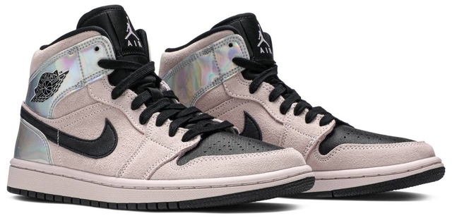 tênis nike air jordan 1 mid feminino iridescente
