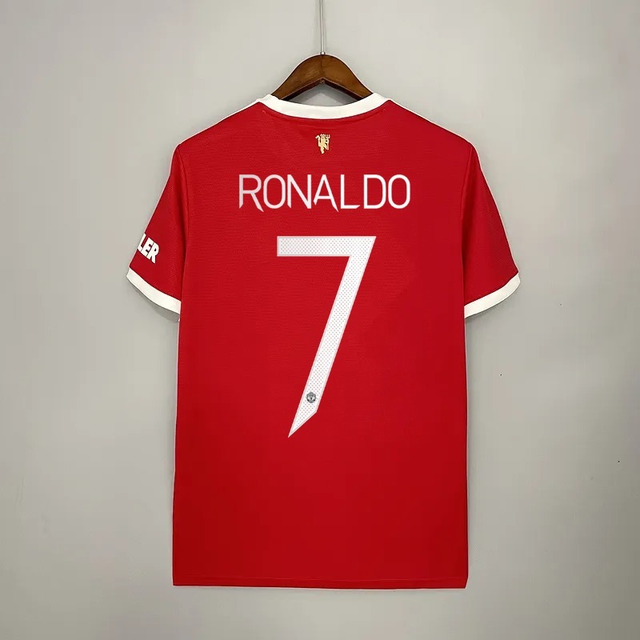 Camisa Cristiano Ronaldo Manchester United Home 21/22 Torcedor Adidas  Masculina - Vermelha