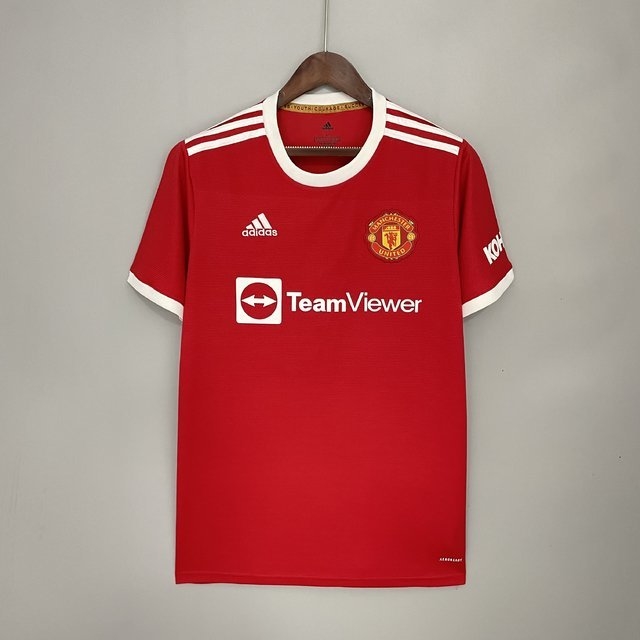 Camisa Cristiano Ronaldo Manchester United Home 21/22 Torcedor Adidas  Masculina - Vermelha