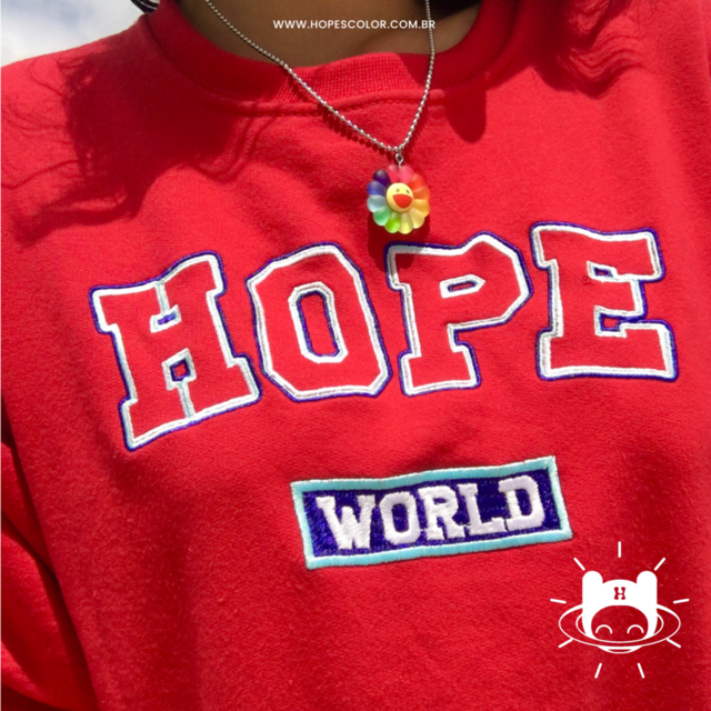 Moletom HOPE WORLD BORDADO - BTS (J-HOPE) preto